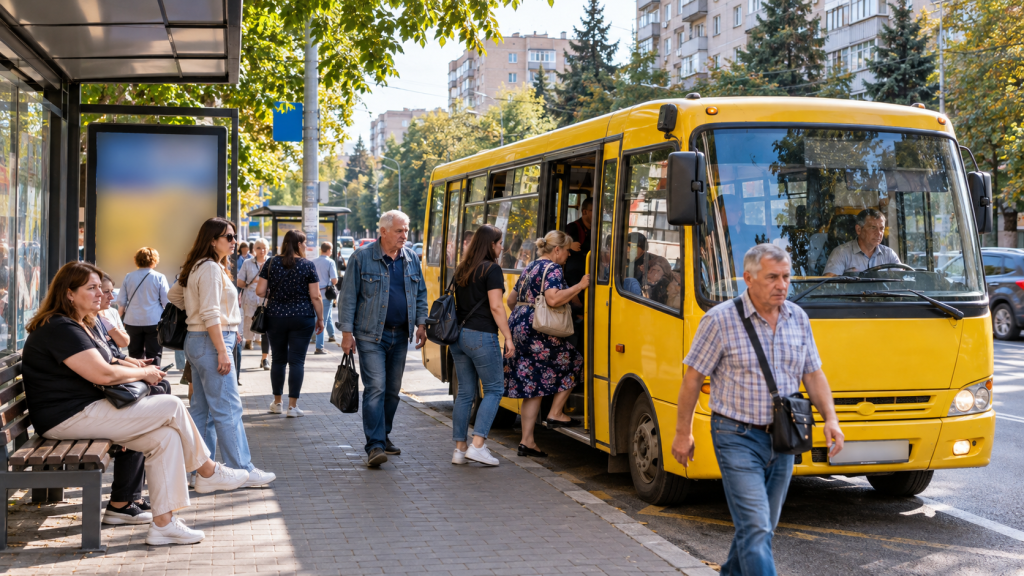Зупинки маршрутки 52 у Сумах